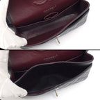 Chanel Shoulder Bag 11.12 Classic Quilted 25 Black Bordeaux Lambskin