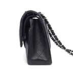 Chanel Shoulder Bag 11.12 Classic Quilted 25 Black Bordeaux Lambskin