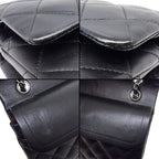 Chanel Shoulder Bag 11.12 Classic Quilted 25 Black Bordeaux Lambskin