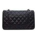 Chanel Shoulder Bag 11.12 Classic Quilted 25 Black Bordeaux Lambskin