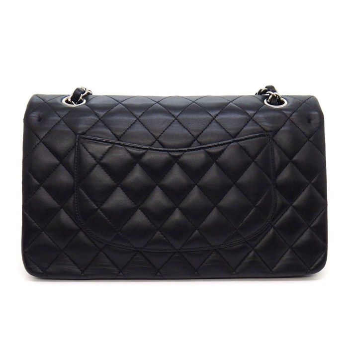Chanel Shoulder Bag 11.12 Classic Quilted 25 Black Bordeaux Lambskin
