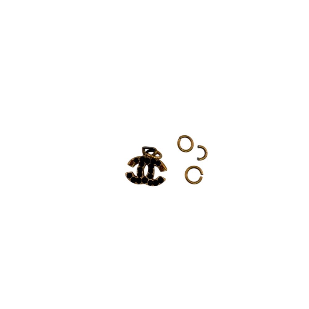 Chanel Rhinestone CC Logo Ring Gold — view 2