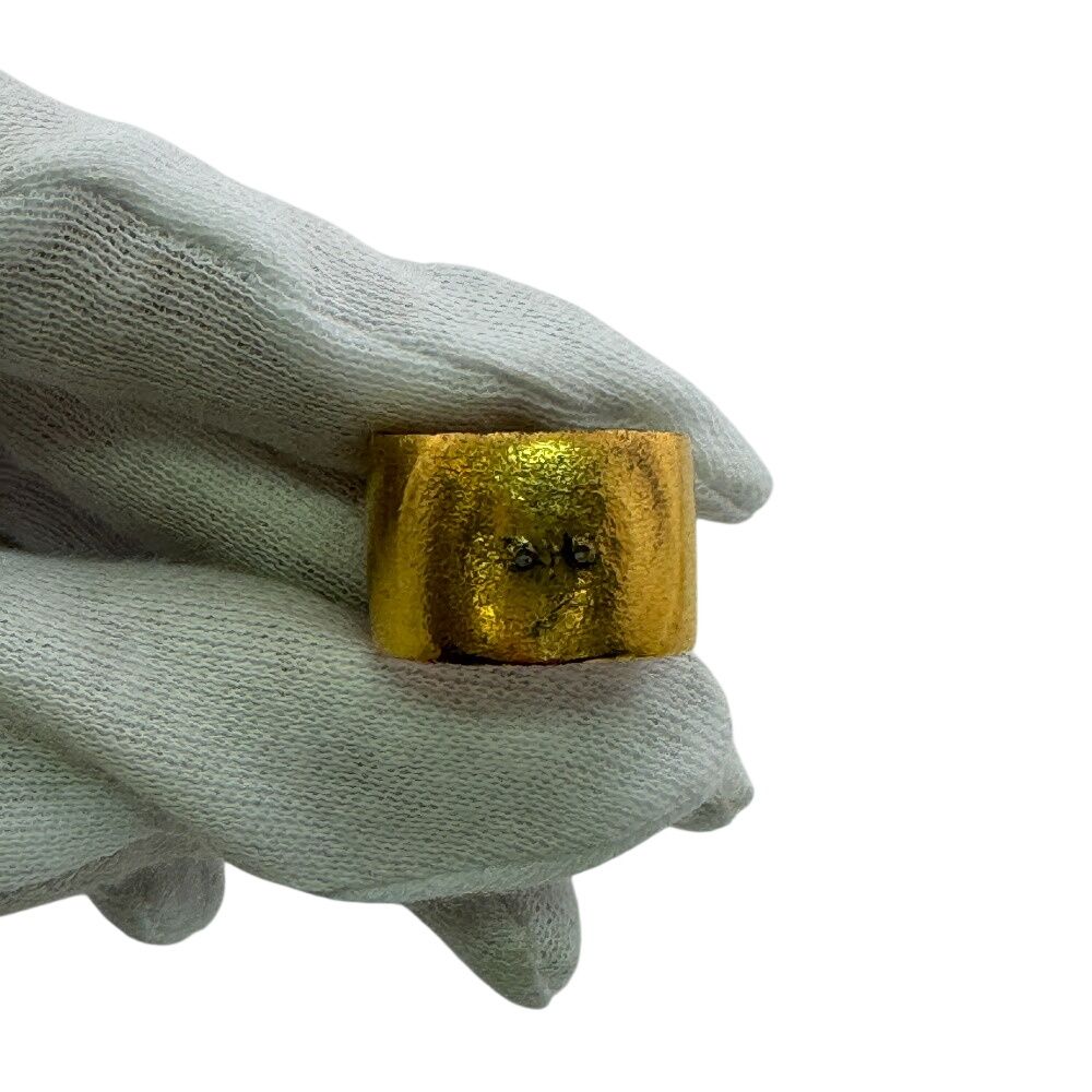 Chanel Rhinestone CC Logo Ring Gold — view 4