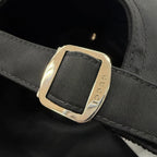 Gucci Nylon Leather Logo Embossed Hat Baseball Cap Black Silver XL — view 7