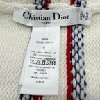 Dior Alpes Wool Cashmere Star Logo Hat Knit Cap White Navy — view 8