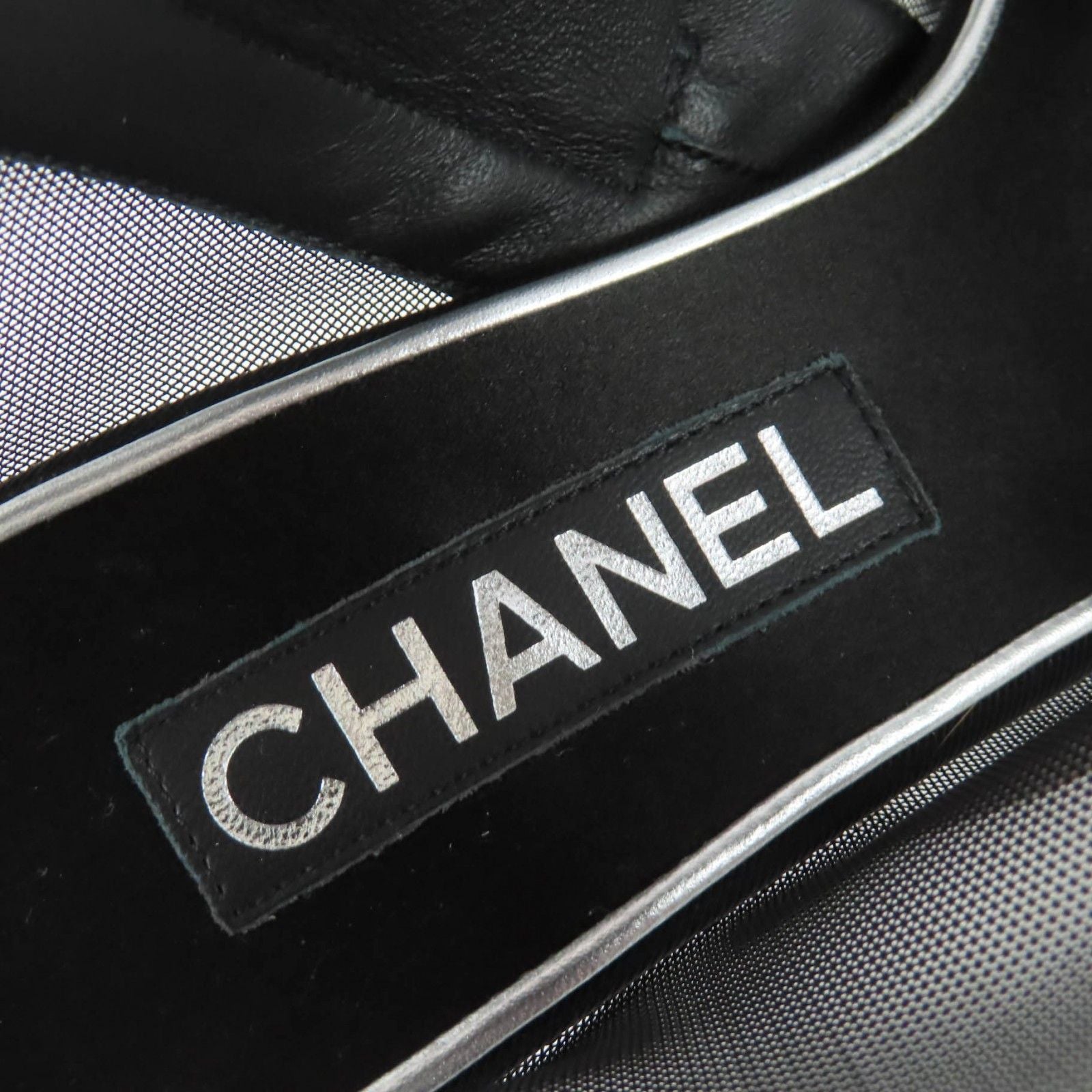 Chanel CC Logo Camellia Mesh Boot — view 9