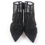 Chanel CC Logo Camellia Mesh Boot — view 4