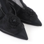 Chanel CC Logo Camellia Mesh Boot — view 8