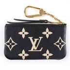 Louis Vuitton Card & Key Case Pochette Cles Monogram Empreinte Coin Black Beige — view 3