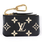 Louis Vuitton Card & Key Case Pochette Cles Monogram Empreinte Coin Black Beige