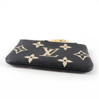 Louis Vuitton Card & Key Case Pochette Cles Monogram Empreinte Coin Black Beige — view 4