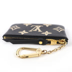 Louis Vuitton Card & Key Case Pochette Cles Monogram Empreinte Coin Black Beige — view 5