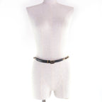 Chanel CC Logo Chain Leather Belt Black Gold 75 — view 5