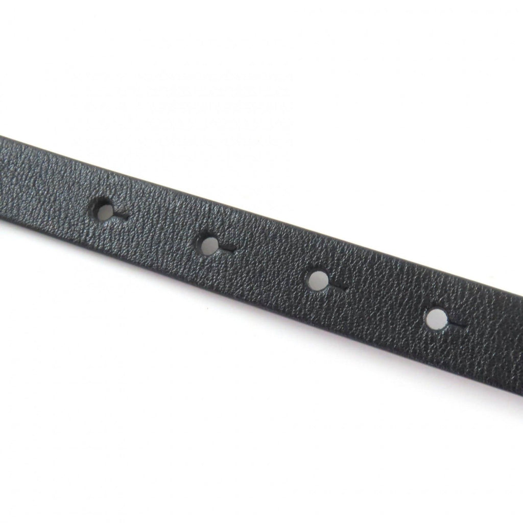 Chanel CC Logo Chain Leather Belt Black Gold 75 — view 9