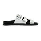 Hermes Sandals Chypre 37 Gray Argent Silver Black Shoes — view 2