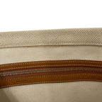 Celine Tote Canvas Horizontal Cover White Brown Large — view 8