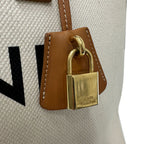 Celine Tote Canvas Horizontal Cover White Brown Large — view 7