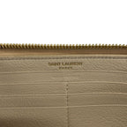 Saint Laurent Paris Wallet Gray Beige Zip Around Leather — view 5