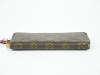 Louis Vuitton LV Portefeuille Clemence Flower Charm Monogram Wallet Brown — view 3