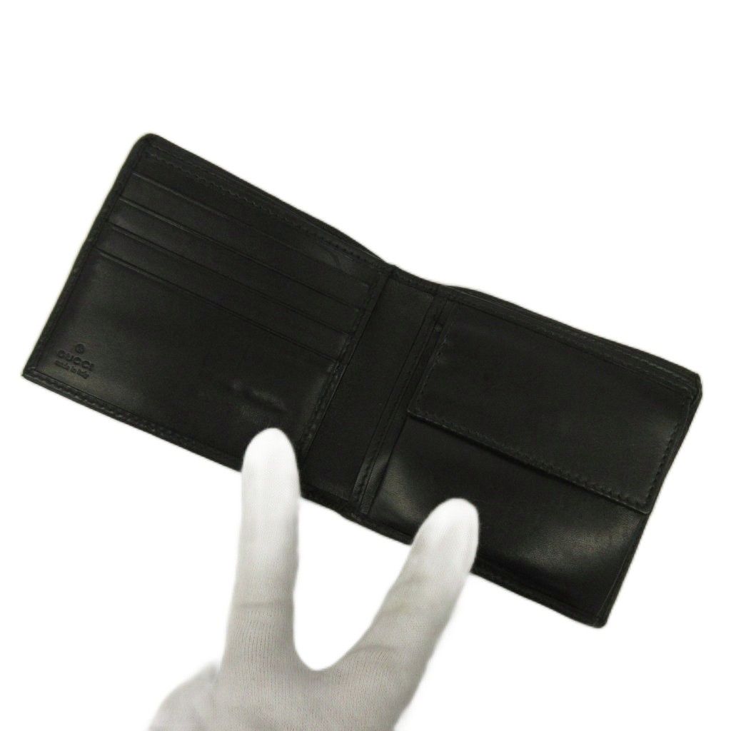 Gucci GG Supreme Wallet Bifold Leather All Over Pattern Black — view 3