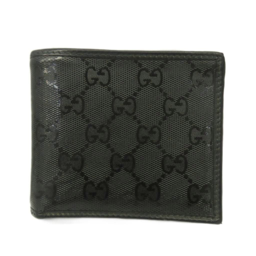 Gucci GG Supreme Wallet Bifold Leather All Over Pattern Black