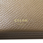 Celine Card Case Business Holder Accordion Leather Beige Brown — view 5