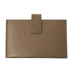 Celine Card Case Business Holder Accordion Leather Beige Brown — view 2