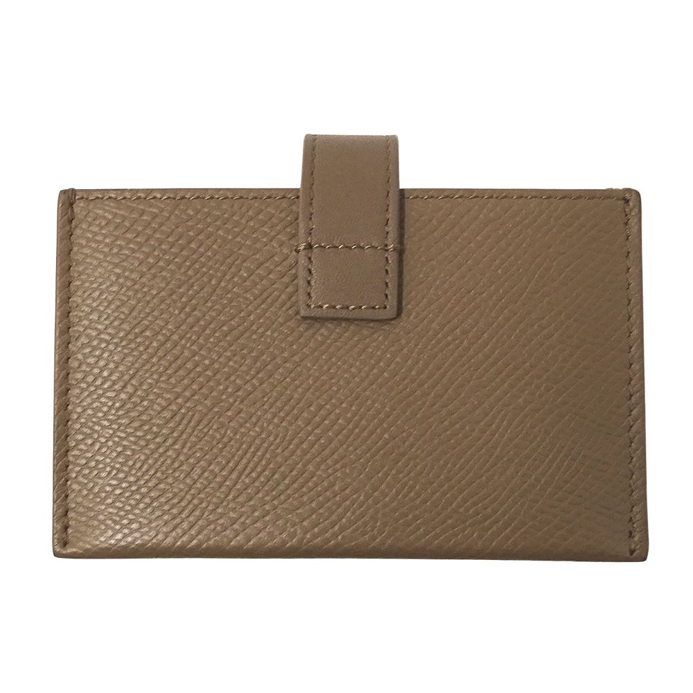 Celine Card Case Business Holder Accordion Leather Beige Brown — view 2