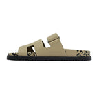 Hermes Sandals Chypre 37 Leopard Beige Argil Shoes — view 3