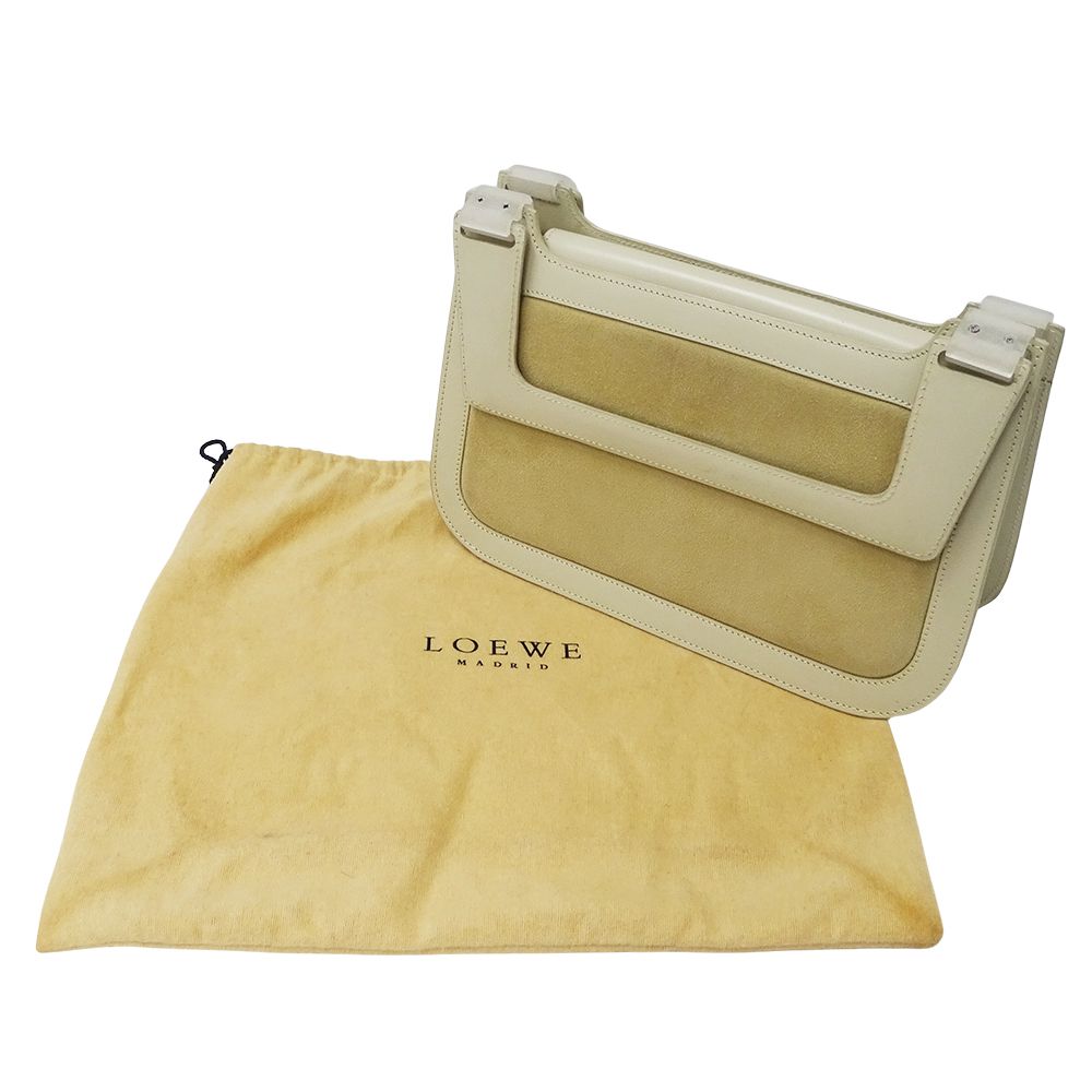 Loewe Bag Handbag Suede Leather Beige — view 7