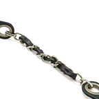 Chanel Logo Drawstring Shoulder Bag Chain Bag Caviar Leather Black Silver Pouch — view 7