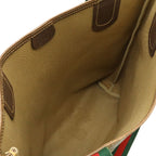 Gucci Vintage GG Plus Sherry Line Tote Shoulder Bag Vertical Leather Beige — view 6