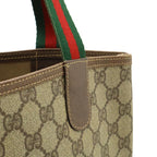 Gucci Vintage GG Plus Sherry Line Tote Shoulder Bag Vertical Leather Beige — view 8