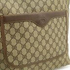 Gucci Vintage GG Plus Sherry Line Tote Shoulder Bag Vertical Leather Beige — view 9
