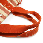 Hermes Cannes MM Tote Striped Canvas Red Ivory — view 4