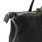 Gucci Web Stripe Sherry Line Tote Large Shoulder Bag Nylon Leather Black — view 7