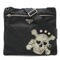 Prada Skull Shoulder Bag Crossbody Motif Studs Nylon Nero Black Domestic