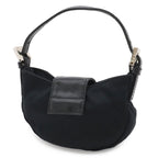Fendi Mini Croissant Minimamma Pouch Multi Case Cotton Jersey Leather Black — view 2