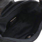 Fendi Mini Croissant Minimamma Pouch Multi Case Cotton Jersey Leather Black — view 6