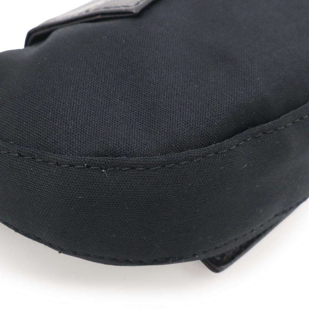 Fendi Mini Croissant Minimamma Pouch Multi Case Cotton Jersey Leather Black — view 3