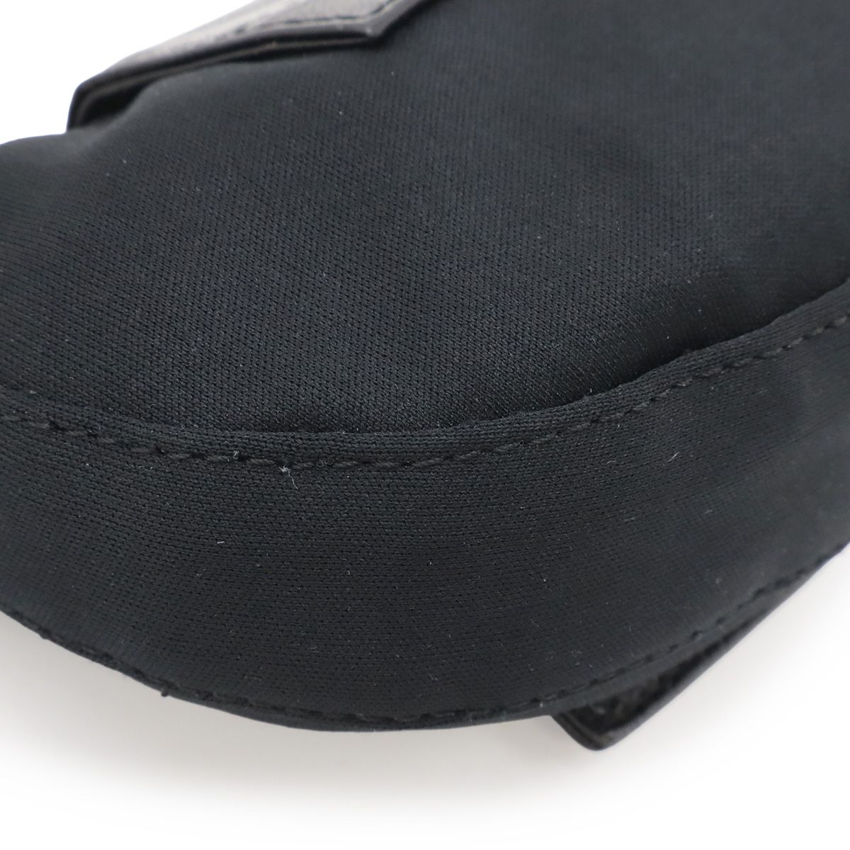 Fendi Mini Croissant Minimamma Pouch Multi Case Cotton Jersey Leather Black — view 3