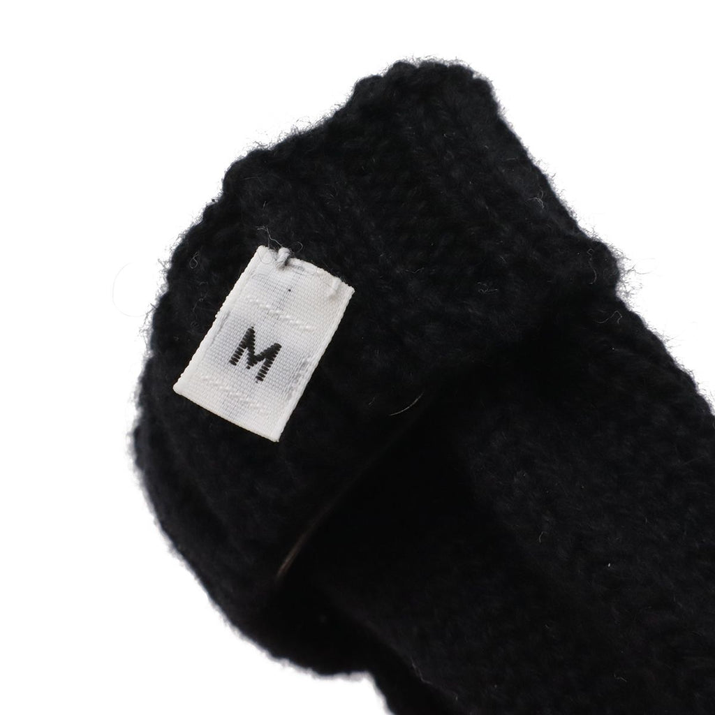 Hermes Lionel Clou de Selle Series Gloves Cashmere Deerskin Leather Black Silver — view 3