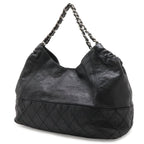 Chanel Cococabas CC Logo Shoulder Bag Chain Leather Black Silver — view 2
