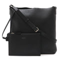 Saint Laurent Paris YSL Shoulder Bag Crossbody Leather Black Silver