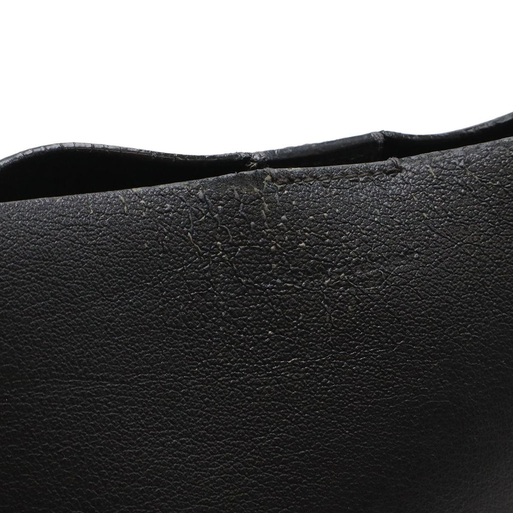 Saint Laurent Paris YSL Shoulder Bag Crossbody Leather Black Silver — view 4