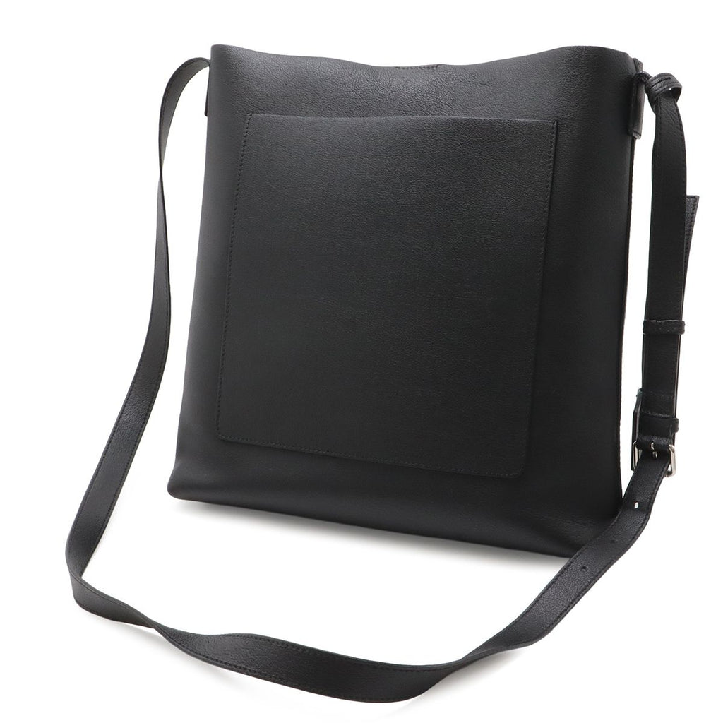 Saint Laurent Paris YSL Shoulder Bag Crossbody Leather Black Silver — view 2