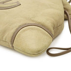 Chanel CC Logo Jumbo CC Tote Shoulder Bag Leather Beige Gray Ju — view 3