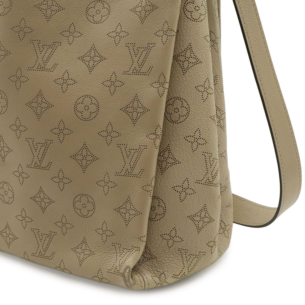 Louis Vuitton Mahina Babylon PM Shoulder Bag 2-Way Leather Gale Sand Beige — view 8