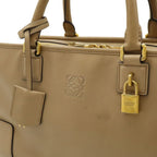 Loewe Amazona 36 Anagram Mini Boston Bag Leather Beige Gold — view 9