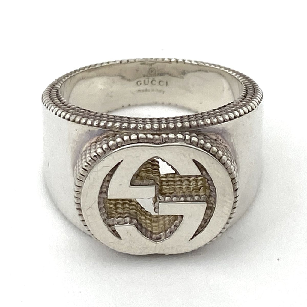Gucci Interlocking Ring 925 Sterling Silver